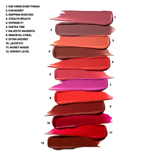 MAC Cosmetics Limited Edition Golden Girls Miniature Lustreglass Lipstick Vault x 12 - Vault and 12 Mini Lipsticks - Travel Size