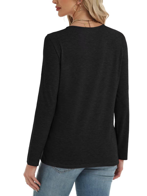 Gihgoew 2 Pack Womens Tops Crewneck Soft Long Sleeve Shirts Fall Clothes Casual Tshirts Basic Tee