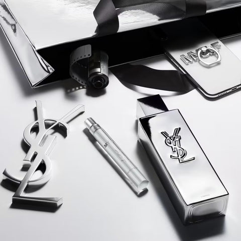 Yves Saint Laurent MYSLF L'ABSOLU Travel Spray Cool Sparkling Ginger, Rich Orange Blossom, Warm Woods, Intense Cologne For Men, 0.33 oz/10 ml spray