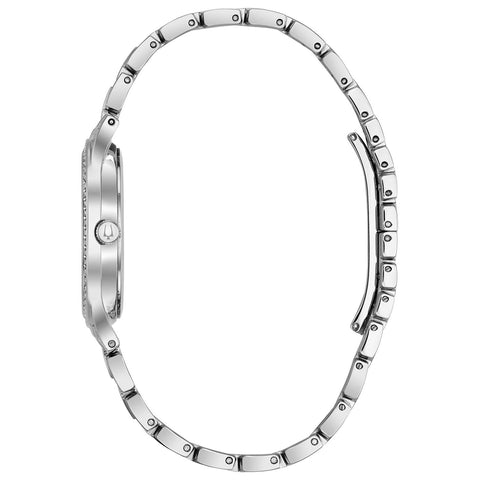 Bulova Ladies' Crystal Phantom Stainless Steel 2-Hand Quartz Watch, 440 Crystals and Pave Dial Style: 96L243 Bulova