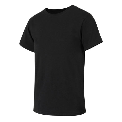 Hanes Boys' Originals Crewneck Undershirts Pack, Stretch Cotton, Black & Assorted, 5-Pack