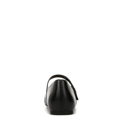 Vionic Women's Alameda Mary Jane Flat, Black Leather, 8.5