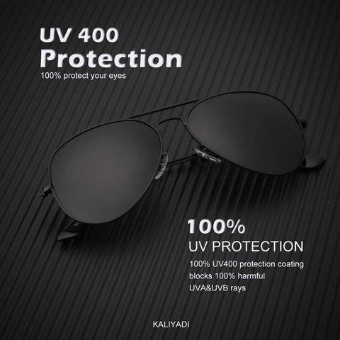 KALIYADI Classic Aviator Sunglasses for Men Women Driving Sun glasses Polarized Lens UV Blocking (3 Pack) 58mm