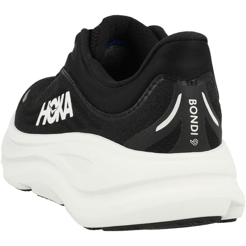 Hoka Women's Bondi 9 Sneaker, Black/White, 8.5