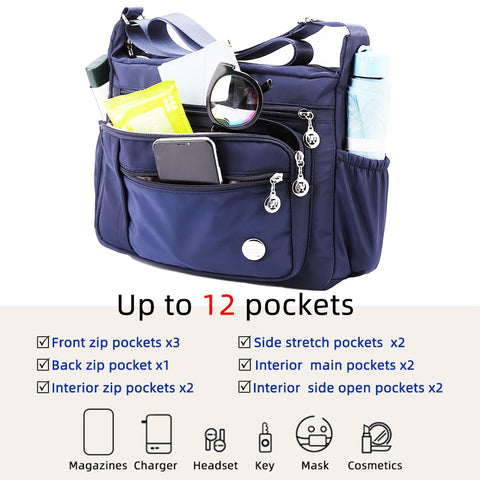 MINTEGRA Women Shoulder Handbag Roomy Multiple Pockets Bag Ladies Crossbody Purse Fashion Tote Top Handle Satchel MINTEGRA
