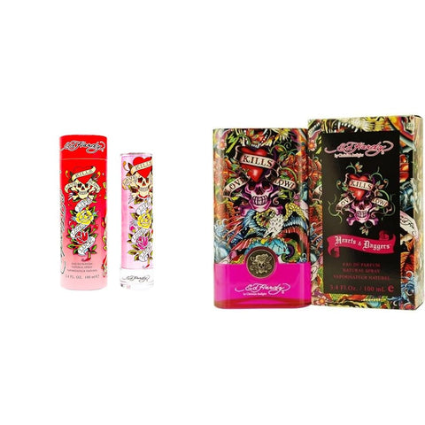 Ed Hardy Women's Perfume Fragrance by Christian Audigier, Eau De Parfum, 3.4 Fl Oz & Women's Perfume Fragrance by Christian Audigier, Eau De Parfum, Hearts & Daggers, 3.4 Fl Oz ED HARDY