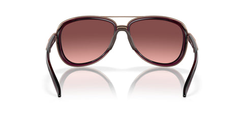 Oakley Womens OO4129 Split Time Aviator Sunglasses, Crystal Raspberry/G40 Black Gradient, 58 mm