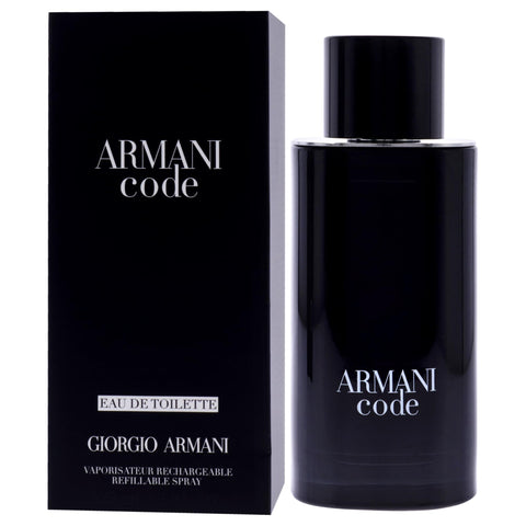 Armani Beauty - Code - Eau de Toilette - Cologne for Men - Ambery Woody Fragrance - Citrus, Lavandin, Tonka Bean Notes - 4.2 Fl Oz Armani Beauty
