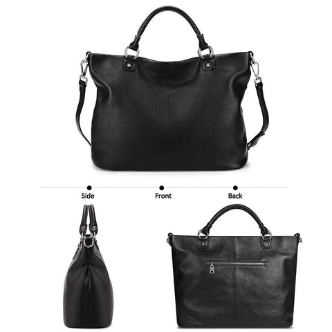 Kattee Women's Soft Genuine Leather Tote Bag, Top Satchel Purses and Handbags Kattee