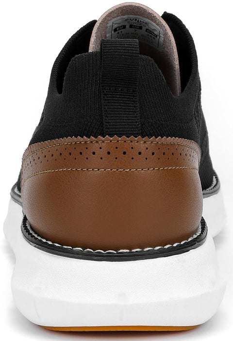 SVNKE Men's Fashion Dress Shoes Casual Oxfords Sneakers Business Breeze Tennis Comfortable Breathable Lightweight Walking Black 11.5