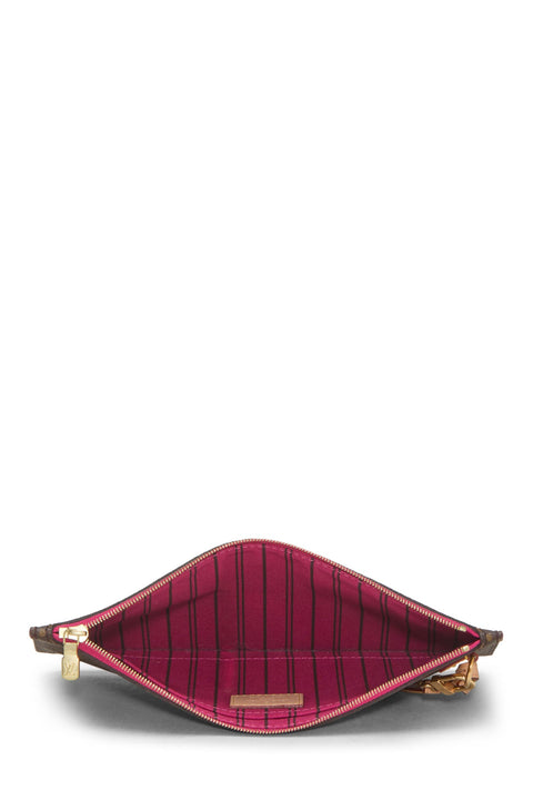 Louis Vuitton, Pre-Loved Monogram Canvas Neverfull Pouch MM NM, Pink Louis Vuitton