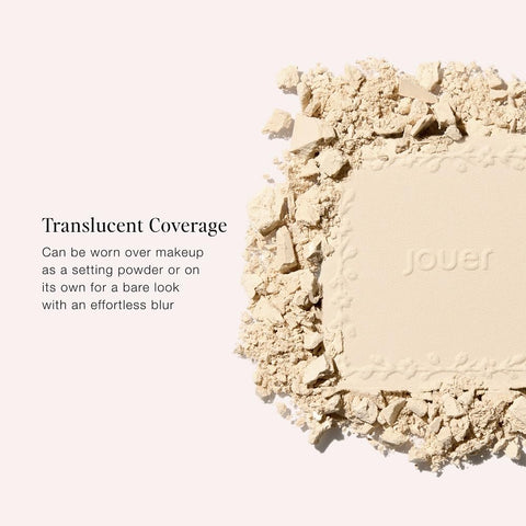 Jouer Soft Focus Hydrate + Set Powder – Talc-Free, Vegan, Lightweight Setting Powder with Hyaluronic Acid, Vitamin E & Allantoin– Universal Translucent Finish, Limited Edition Design & Gift Pink Pouch