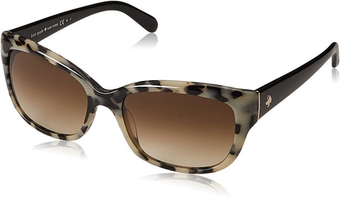 Kate Spade New York Women's Johanna Rectangular Sunglasses, Havana Black, 27 mm Kate Spade New York