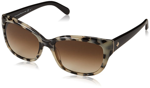 Kate Spade New York Women's Johanna Rectangular Sunglasses, Havana Black, 27 mm Kate Spade New York