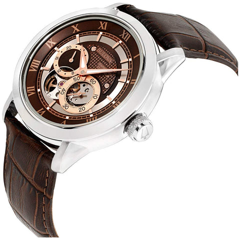 Bulova Men's 42mm Sutton Automatic Watch with 24-Hour Sub Dial, Exhibition Caseback, and Luminous Hands Bulova