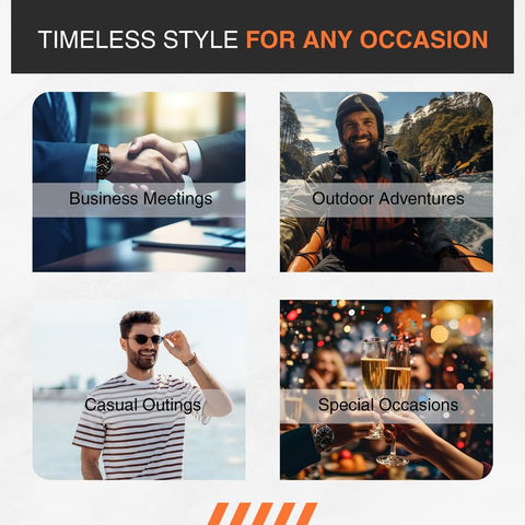 Hemel Hybrid Mechanical/Quartz Watch for Men - The Watches HFT20 Luxury Watch w/ VK64 Meca Quartz Movement, 316L Stainless Steel Case & C3 Lume - Mens Analog Watches, GMT Bezel Hemel