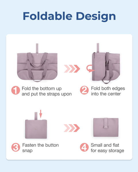 BAGSMART Tote Bag for Women, Foldable Tote Bag With Zipper Large Shoulder Bag Top Handle Handbag for Travel, Work BAGSMART