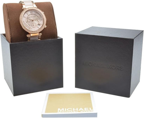 Michael Kors Parker Chronograph Rose Gold-Tone Stainless Steel Women's Watch (Model: MK5896) Michael Kors