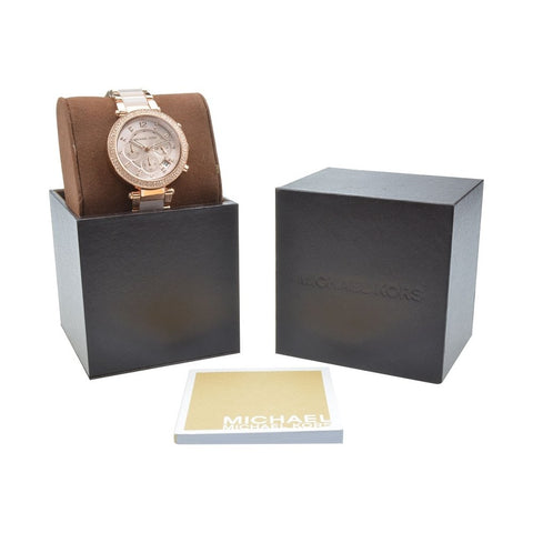Michael Kors Parker Chronograph Rose Gold-Tone Stainless Steel Women's Watch (Model: MK5896) Michael Kors