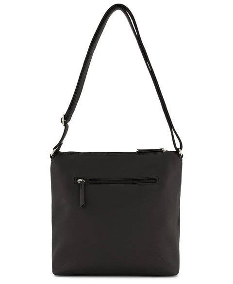 Rosetti Zuma Large Crossbody Bag, Faux Leather Purse, Adjustable Strap, Black Rosetti