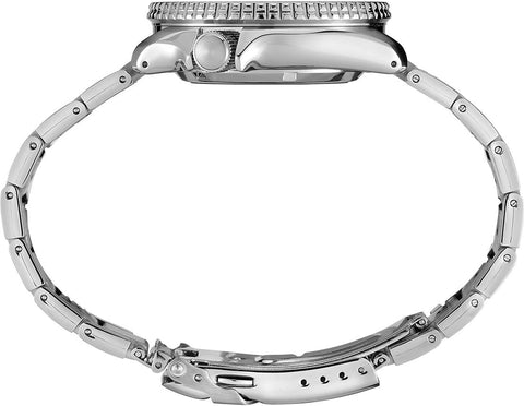 Seiko SRPD51 Automatic Watch for Men - 5 Sports - Blue Sunray Dial, Day/Date Calendar, LumiBrite Hands and Markers, and Rotating Bezel, 100m Water-Resistant