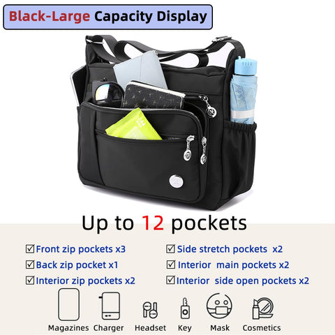 MINTEGRA Women Shoulder Handbag Roomy Multiple Pockets Bag Ladies Crossbody Purse Fashion Tote Top Handle Satchel MINTEGRA