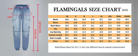 Flamingals Straight Leg Button Fly Jeans for Women Multi Pocket Mid Rise Jeans Without Belt Denim Pants Light Blue M