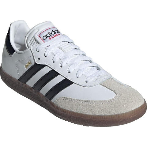 adidas Unisex Samba Indoor Sneaker, White/Black/Vivid Red, 7 US Men