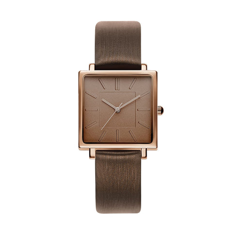 SURVAN WatchDesigner Square Watches for Women Fashion Wrist Watch Ladies Watches Quartz Watch Brown Strap Watches for Women SURVAN WatchDesigner