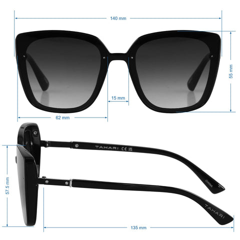 TAHARI womens Th769 Cat Eye UV Protective Women s Sunglasses Wear Year Round Elegant Gifts for Women 60 mm, Tortoise, mm US TAHARI