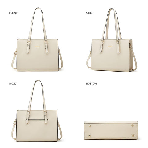 Women Fashion Synthetic Leather Handbags Tote Bag Shoulder Bag Top Handle Satchel Purse Set 4pcs Lovematch