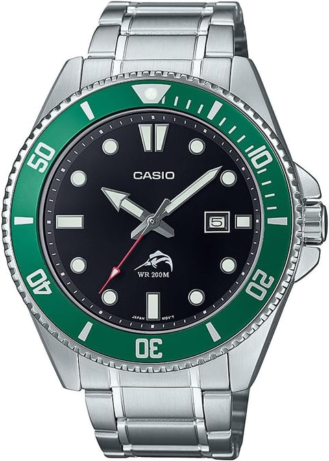 Casio Classic Diver Stainless Steel Watch Date Indicator MDV-106DD-1A3VCF Casio