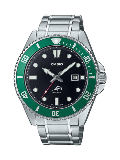 Casio Classic Diver Stainless Steel Watch Date Indicator MDV-106DD-1A3VCF Casio