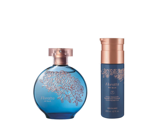 O Boticário Floratta My Blue for Women Fragrance Bundle Set: Eau de Toilette 2.5 Ounce & Moisturizing Body Lotion 6.7 Ounce O Boticário