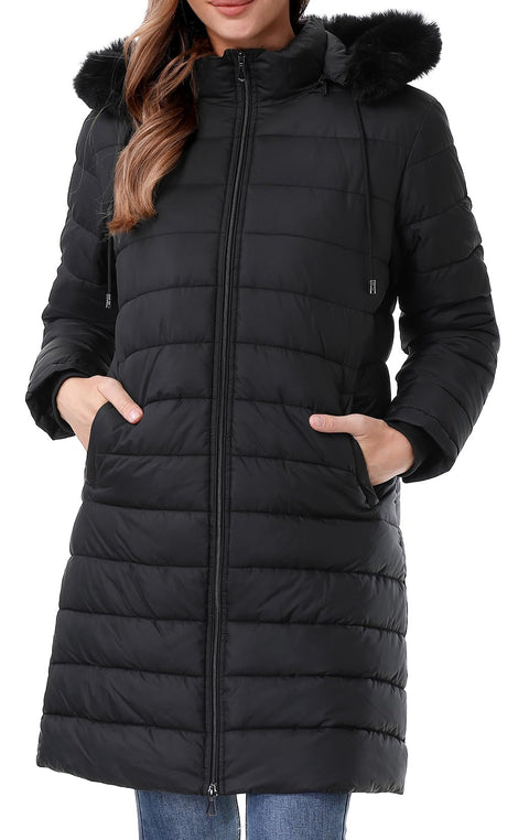 GOLDLADY Women's Waterproof Long Puffer Jacket Thickened Down Jacket Warm Winter Coat GOLDLADY