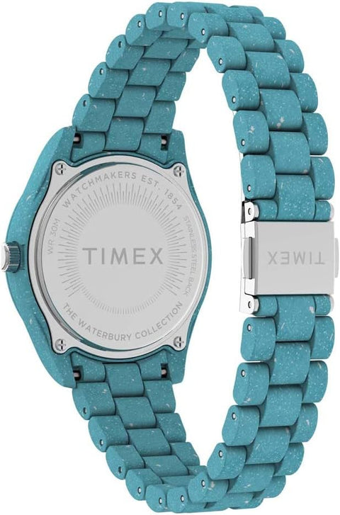 Timex Women's Waterbury Ocean Recycled Plastic 37mm Watch - Triple Light Blue Timex