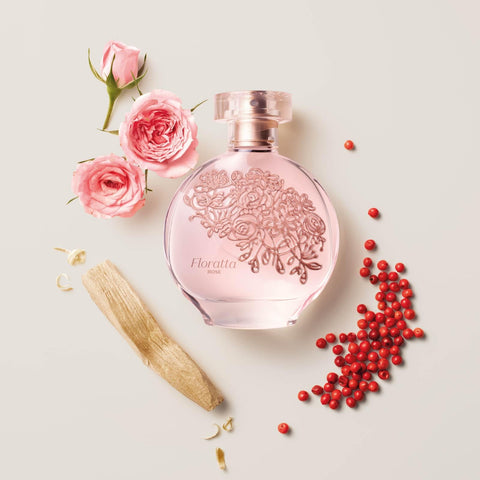 O Boticário Floratta Rose Eau de Toilette, Long-Lasting Floral Rose Fragrance Perfume for Women, 2.5 Ounce O Boticário