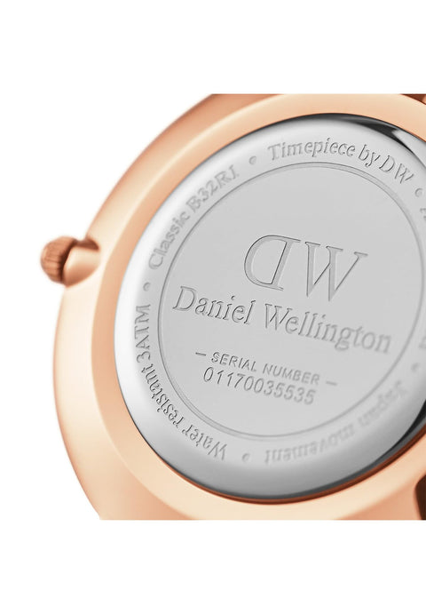 Daniel Wellington Petite Bondi 28mm Women's Watch, Leather Rose Gold Watch for Women Daniel Wellington