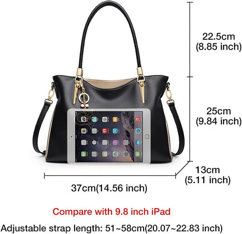 FOXLOVER Large Capacity Tote Handbags for Women, Women's Top-handle Bags Fashion Shoulder Bags Purses Minimalist design FOXLOVER