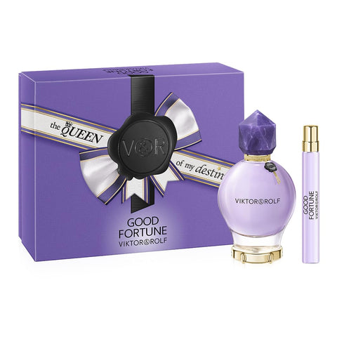 Viktor&Rolf - Good Fortune Eau de Parfum - Floral Women's Perfume Gift Set - With Notes of Jasmine & Vanilla - Full Size, 3 Fl Oz & Travel Size, 0.3 Fl Oz Viktor&Rolf