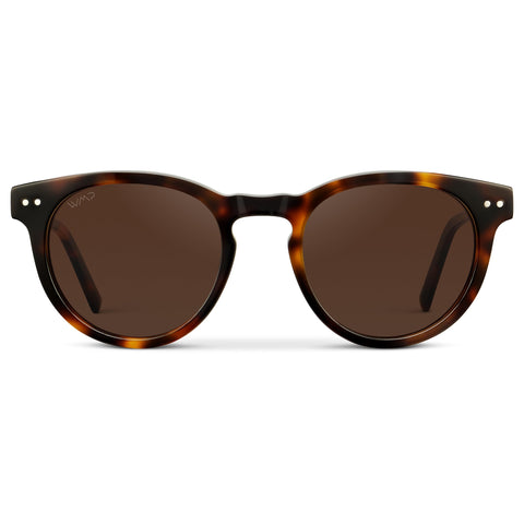 Round Polarized Sunglasses for Women - Retro Classic UV400 Protection for Driving & Everyday Wear (Brown Tortoise/Dark Brown Lens)