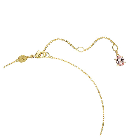 Swarovski Gema Pendant, Mixed cuts, Multicolored, Gold-Tone Finish