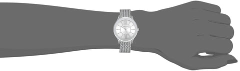 Anne Klein Women's AK/2209SVSV Premium Crystal Accented Silver-Tone Mesh Bracelet Watch Anne Klein
