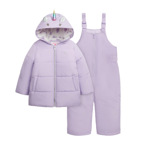 Carter's Girls' Toddler Heavyweight 2-Piece Skisuit Snowsuit, Purple Unicorn, 5/6
