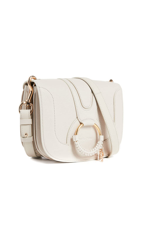See by Chloe Women's Hana Small Saddle Bag, Cement Beige, Off White, One Size SEE BY Chloé