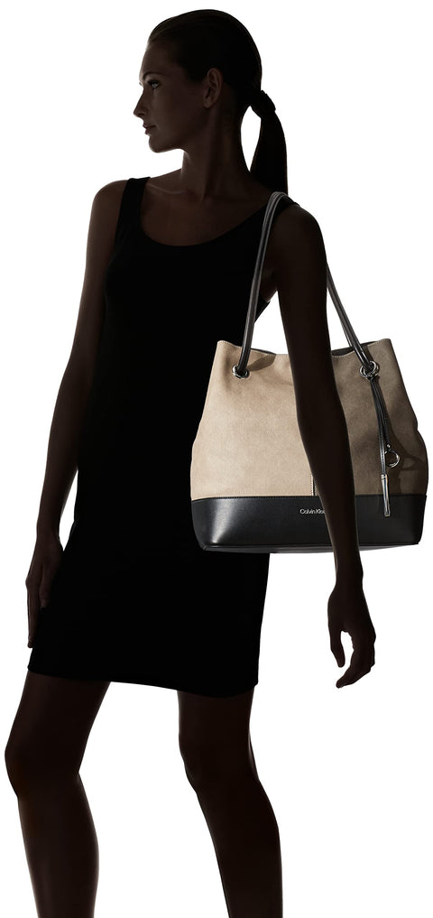 Calvin Klein Gabrianna Novelty North/South Key Item Tote, Grey Combo Calvin Klein