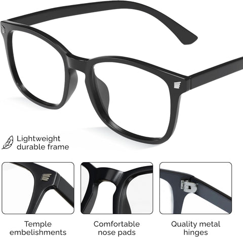livho High Tech Blue Light Glasses - Advanced 99% Blue Light Blocking Computer Glasses - Anti Eyestrain & UV Glare Protection livho