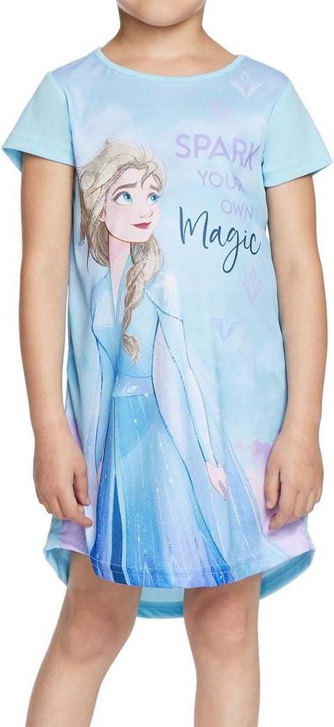 Disney Girls' Frozen 2 3-Pack Nightgown, FROZEN MAGIC 2, 4