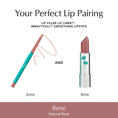 Thrive Causemetics Impact-FULL Smoothing Lipstick, Moisturizing Lip Makeup Essential with Vitamin E, Lightweight Creamy Lipstick for Women, Long Lasting, Vegan, Shade Ilene (Natural Rose)