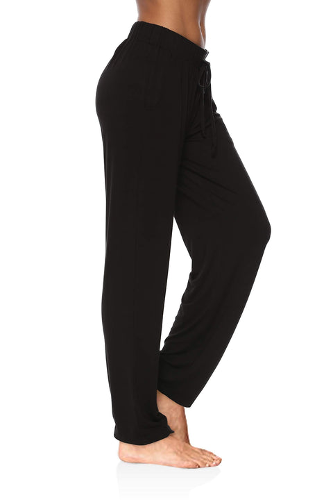 DIBAOLONG Womens Yoga Pants Wide Leg Comfy Drawstring Loose Straight Lounge Running Workout Legging A1-Black L DIBAOLONG